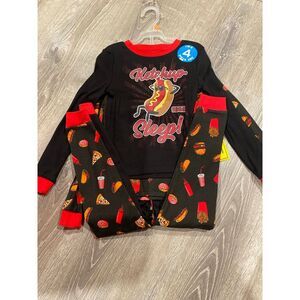 Kids 4‎ piece  Pajama Set Ketchup on Some Sleep 5/6